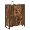 vidaXL Shoe Cabinet Smoke Oak 79 x 36 x 100 cm Engineered Wood