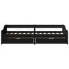 vidaXL Day Bed with 2 Drawers without Mattress IRUN Black 90x200 cm