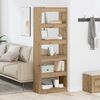 vidaXL Book Cabinet Artisan oak 60 x 30 x 166 cm Engineered wood