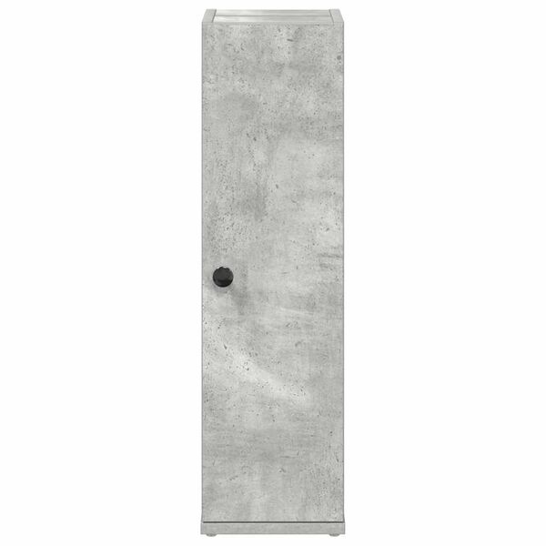 vidaXL Bathroom Cabinet with Roll Holder Concrete Grey 20.5x22x72 cm
