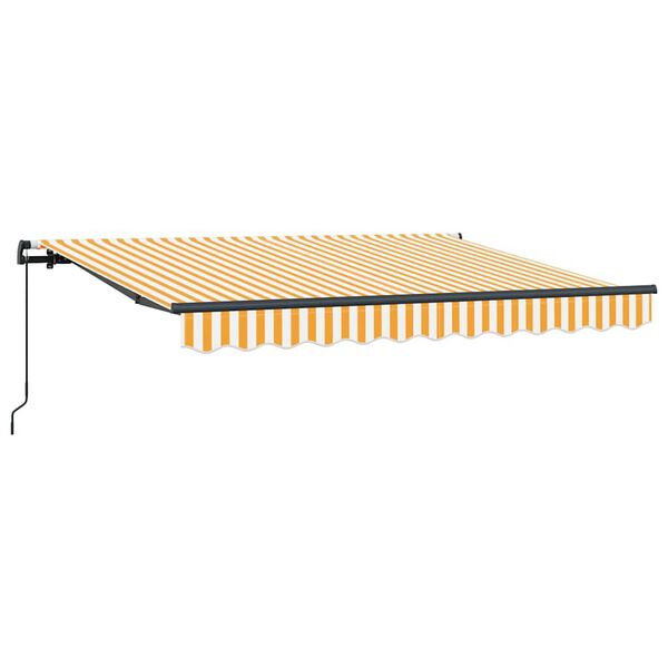 vidaXL Retractable Awning Manual Yellow 300 x 200 cm Fabric