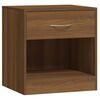 vidaXL Bedside Cabinets 2 pcs with Drawer Brown Oak