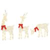 vidaXL Christmas Decoration Reindeer 3 pcs 90 LEDs Warm White