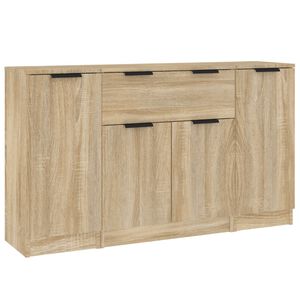 vidaXL Sideboards 3 pcs Sonoma Oak Engineered Wood