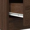 vidaXL Sideboard with Drawers Brown Oak 71x35x84 cm Engineered Wood