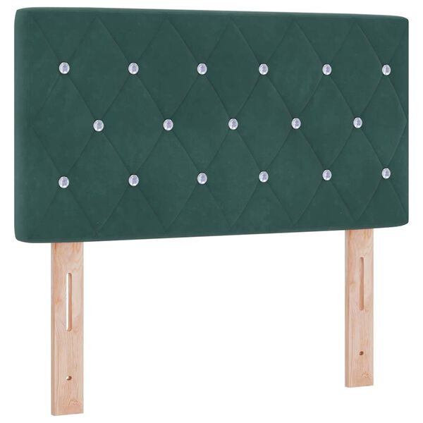 vidaXL Headboard with Headboard Dark Green 80 cm Faux Leather