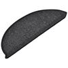 vidaXL Stair Mats 10 pcs 56x17x3 cm Anthracite Half Round