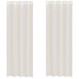 vidaXL Voile Curtains with Grommets 2 pcs Cream 140x260 cm
