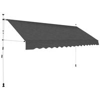 vidaXL Manual Retractable Awning 350 cm Anthracite