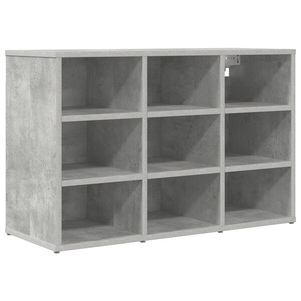 vidaXL Shoe Cabinet Concrete grey 77.5 x 30 x 51 cm Engineered Wood