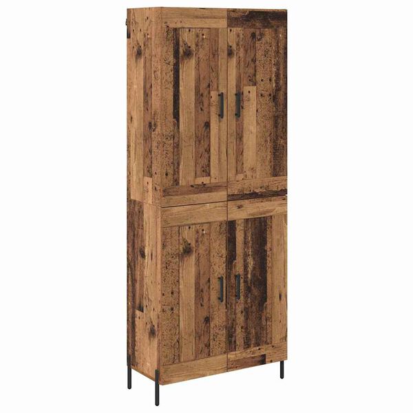 vidaXL Highboard 2 pcs Old Wood Engineered Wood