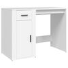 vidaXL Desk with Cabinet White Engineered Wood