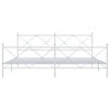 vidaXL Metal Bed Frame without Mattress with Footboard White 200x200cm