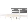 vidaXL Bed Frame with Upholstered Headboard Light Grey 140 x 200 cm