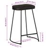 vidaXL Bar Stools 2 pcs Black 45x40x62 cm Solid Wood Mango
