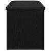 vidaXL Storage Bench Black Oak 82 x 42 x 45 cm Engineered Wood
