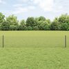 vidaXL Fence with Post Grey 0.4 x 25 m Steel and PVC
