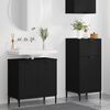 vidaXL Bathroom Furniture Set with Drawer 2 pcs Black Engineered wood