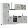 vidaXL 8 Piece Kitchen Cabinet Set Lucca Concrete Grey Engineered Wood