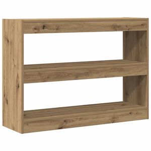 vidaXL Bookcase 2-Tier 100 x 30 x 72 cm Engineered Wood Artisan oak