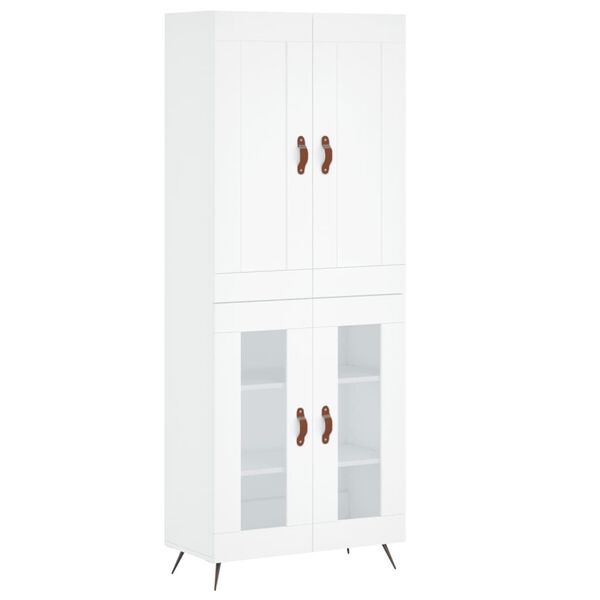 vidaXL Highboard White 69.5x34x180 cm Engineered Wood
