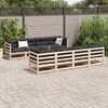 vidaXL 9 Piece Garden Sofa Set Solid Wood Pine