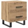 vidaXL Bedside Cabinet with Drawer 2 pcs Artisan Oak 40 x 35 x 47.5 cm