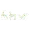vidaXL LED Reindeers with 60 LEDs 3 pcs Warm White PET