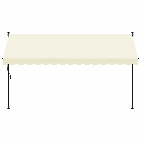 vidaXL Retractable Awning Cream 350x150 cm Fabric and Steel