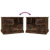 vidaXL Bedside Cabinet Smoked Oak 60x39x45 cm