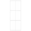 vidaXL Sliding Door White 76x205 cm Tempered Glass and Aluminium