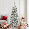 vidaXL Artificial Christmas Tree with 300 LEDs with Stand White 180 cm