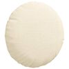 vidaXL Seat Cushions 2 pcs Cream Ø 30 cm Corduroy Fabric