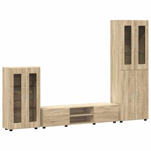 vidaXL TV Cabinet Set FLORIN 3 pcs Sonoma Oak Engineered Wood