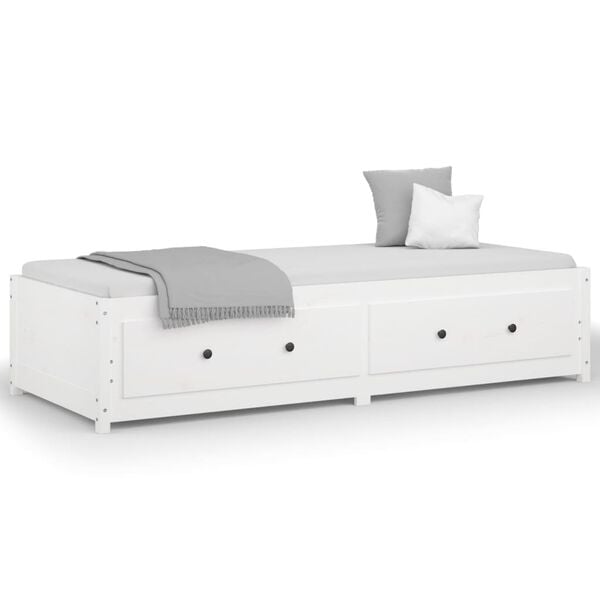 vidaXL Day Bed without Mattress White 80x200 cm Solid Wood Pine