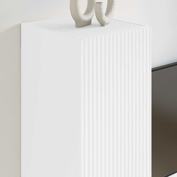 vidaXL TV Wall Cabinet 2 pcs White 30 x 31 x 60 cm Engineered Wood