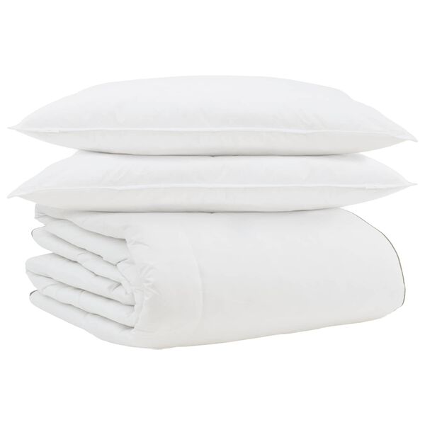 vidaXL Winter Duvet with Pillow 3 pcs White Down Feather