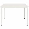 vidaXL Dining Table White 110 x 110 x 75 cm Solid Pine Wood