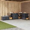 vidaXL Kitchen Storage with Shelf Anthracite 90 x 50 x 92 cm Steel