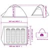vidaXL Camping Tent Dome 4-Person White Blackout Fabric Waterproof