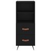 vidaXL Highboard Black 34.5x34x180 cm Engineered Wood