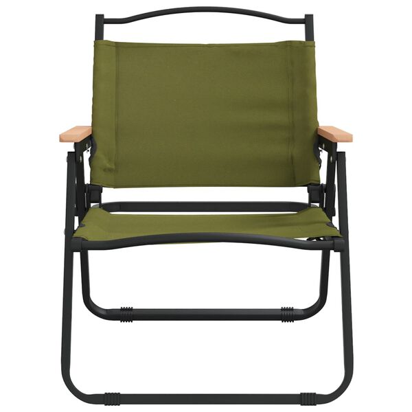 vidaXL Camping Chairs 2 pcs Green 54x43x59cm Oxford Fabric