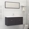 vidaXL Bathroom Furniture Set Grey Engineered Wood