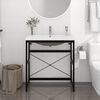 vidaXL Bathroom Washbasin Frame with Built-in Basin Black Iron