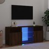 vidaXL TV Cabinet with LED Lights Brown Oak 120x30x50 cm