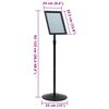 vidaXL Pedestal Poster Stand Height Adjustable Silver A4 PVC and Steel