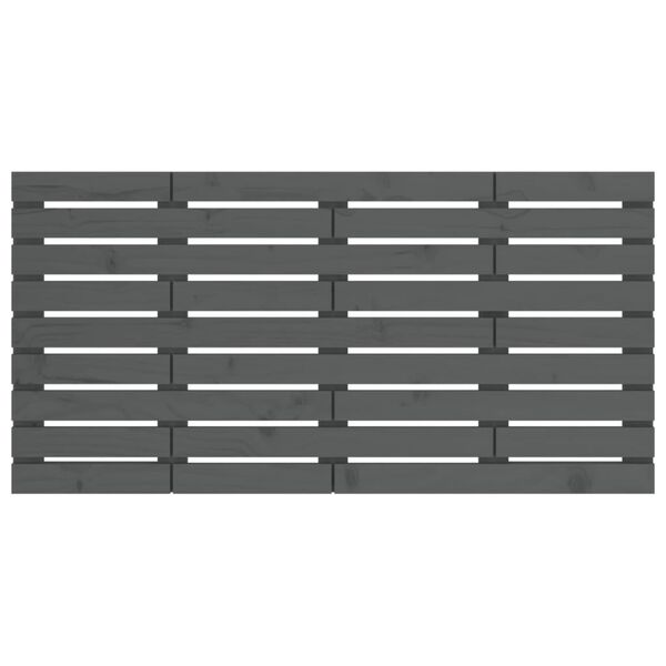 vidaXL Wall Headboard Grey 126x3x63 cm Solid Wood Pine
