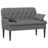vidaXL Loveseat with Button Tufted Dark Grey 111 x 68 x 80 cm Fabric