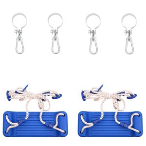 vidaXL Swing Seats with Ropes 2 pcs Blue 38x16 cm PE