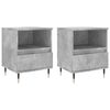 vidaXL Bedside Cabinets 2 pcs Concrete Grey 40x35x50 cm Engineered Wood